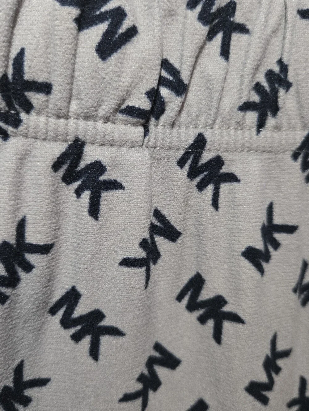 Michael Kors Men's Sleepwear Pants All Over MK Print Size Medium Gray Black Soft
